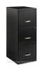 3 Drawer Lockable Metal Vertical Filing Storage Cabinet Black & Grey