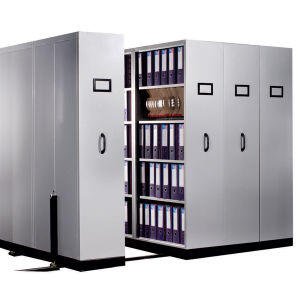 Manual Assist Archive Storage High Density Mobile Shelving