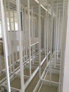 Double Capacity Mechanical-Assist Mobile Shelving System