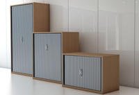 Tambour Door Steel Storage Cupboard with Transluent Shutter Available